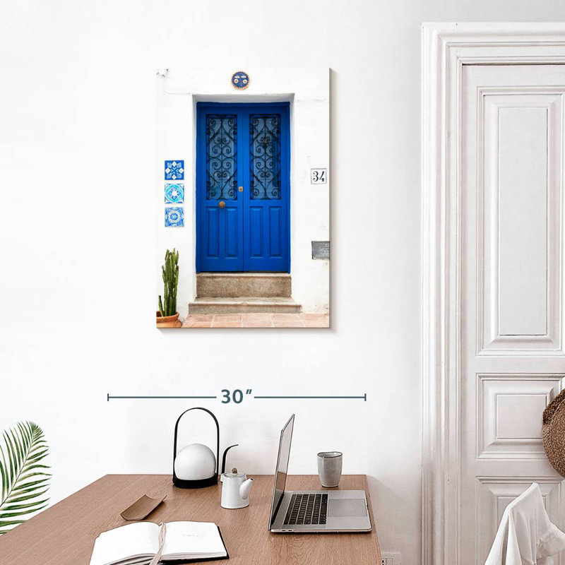 Lilie fabriqué en Espagne - porte d'entrée bleu foncé, H 30 po x l 20 po