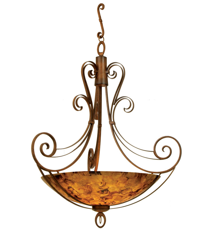 Mirabelle 6 - Light Single Pendant, Tuscan Sun, Buddha Leaf