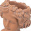 Pot à fleurs en ciment 9,34 lb - brun, style grec pour les jardins, style brun, idéal pour les ornements de jardin
