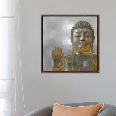 Silver And Gold Buddha by Tom Bray - Gallery-Wrapped Canvas Giclée on Canvas
