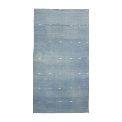 One-of-a-Kind 4'3" X 7'8" 1950s Cotton Area Rug