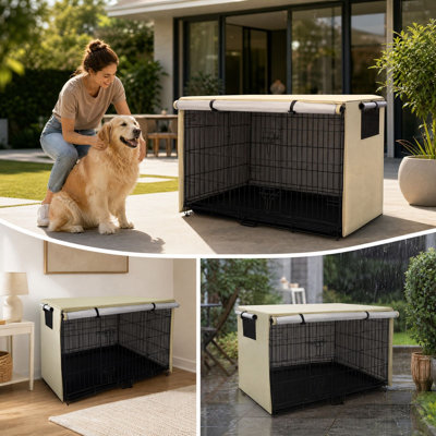 pets carrier bagss All-Weather Pet Cage Cover 94x61x63.5cm Reflective Coated Fabric Rain And Sun Shield