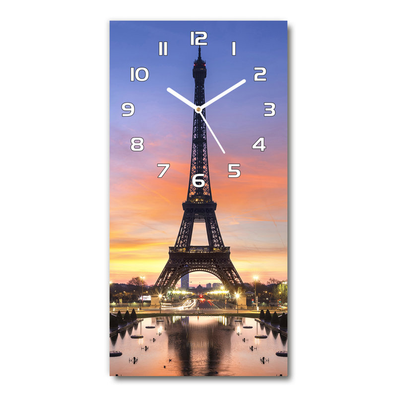 Jadasia Glass Wall Clock, White