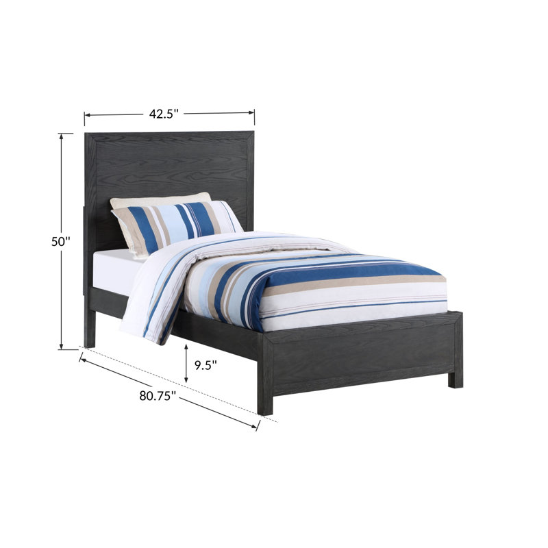 Contemporary Bed, Full / Double, White