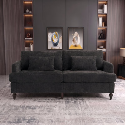 Causeuse Mid-Century moderne, canapé rembourré pour salon, chambre à coucher, appartement, petit espace, bureau