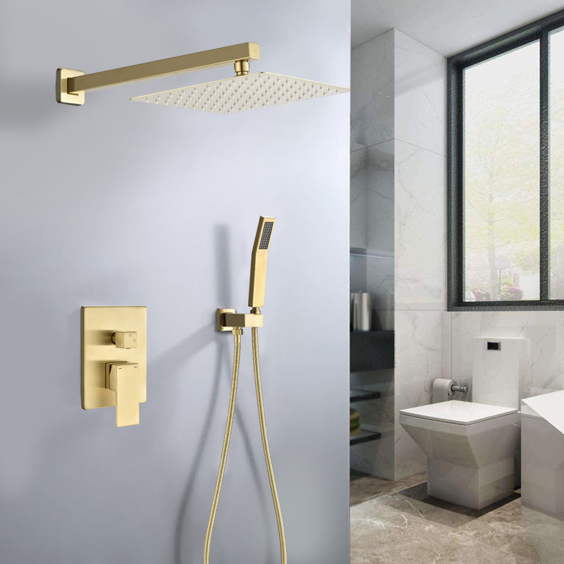Wall mounted rainfall shower head system shower faucet