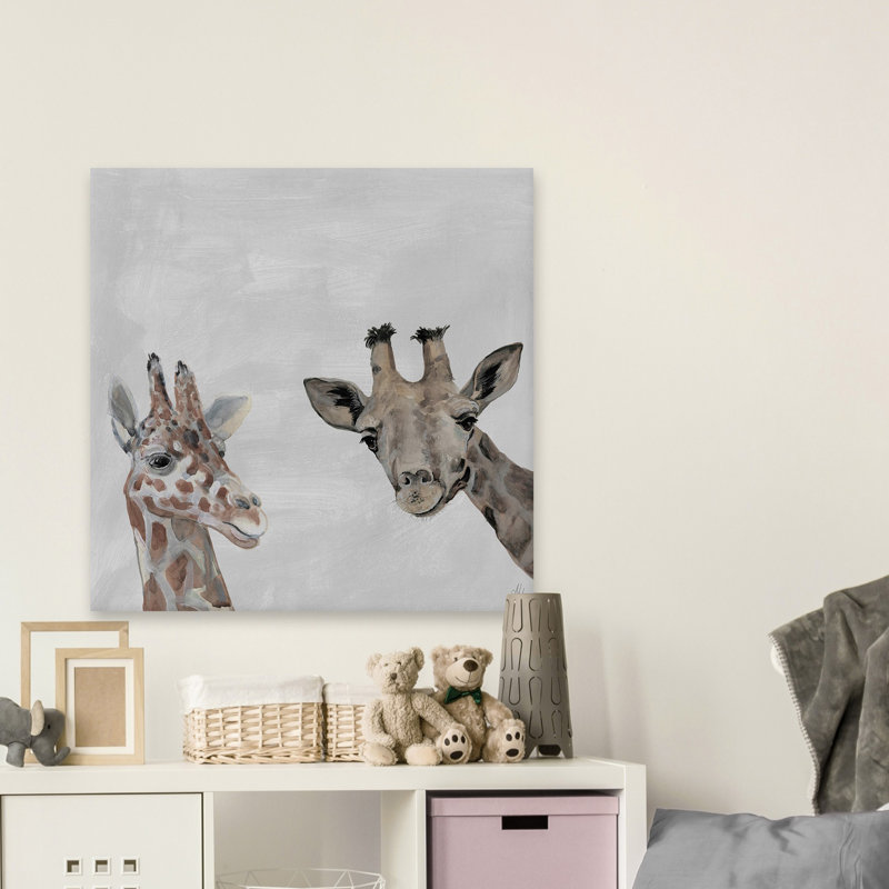 «The Giraffes» de Brockway, reproduction sur toile tendue, H 48 po x l 48 po x P 1,5 po