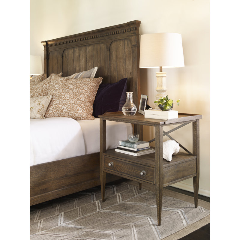 William Nightstand, Brown Rustic