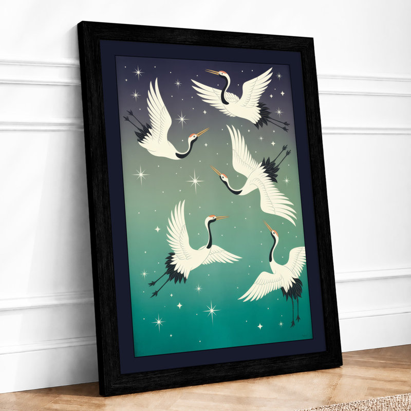 Flight Of The Cranes Coastal - Print, Black, A3 - 42.0 x 29.7 cm