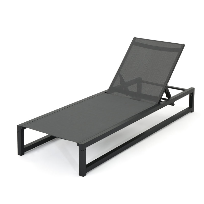 Outdoor Chaise Lounge - Transform Your Area Into A Haven Breathable Mesh Aluminum Construction For Long-term Use