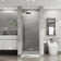 34 To 35-3/8 In. W X 72 In. H Bi-Fold Semi-Frameless Shower Doors With Clear Glass
