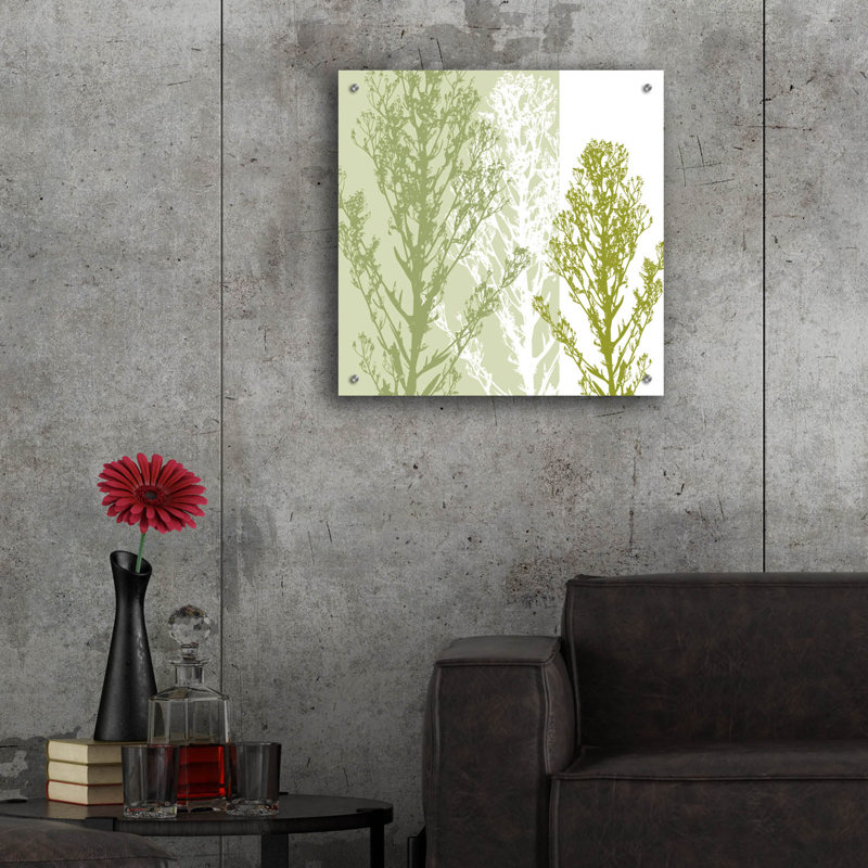 «Gossamer Greens» par Erin Clark, art mural en verre acrylique, H 24 po x l 24 po x P 0,2 po