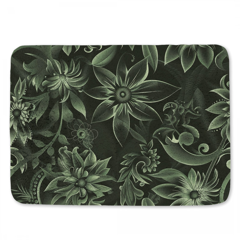 Myrilla Microfiber / Microsuede Non-Slip Bath Mat, 17"W x 24"L