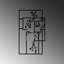 Élégant accessoire mural décoratif en métal, finition noire, 19,7 po x 11,8 po | 100% métal avec une épaisseur de 0,06 pouce | Léger à 0,6 lb | Montage mural facile pour une décoration intérieure élégante et durable-112379887