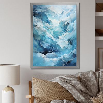 Teal Glacier Frozen Dreams - Décoration murale paysage et nature