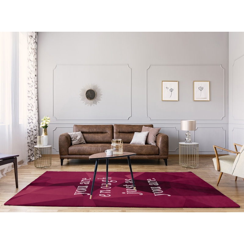 Faux gemme vous êtes assez tapis poly-chenille, Rectangle 5 pi x 7 pi