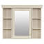 Meuble-lavabo 36 po avec armoire à pharmacie, 4 tiroirs, structure en bois massif, tablette ajustable avec miroir moderne, lavabo en céramique, lavabo pré-percé à trois trous, peinture imperméable, assemblage facile, très grand-120659020
