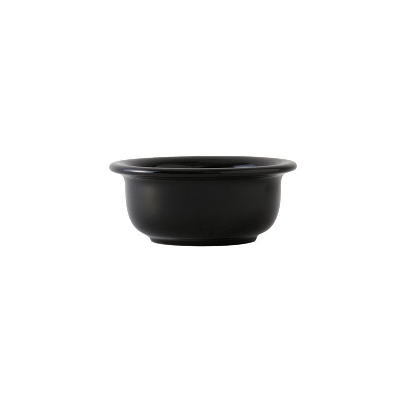 Tuxton Eggshell Round Ceramic 12 Piece Baker Bakeware Set, Black