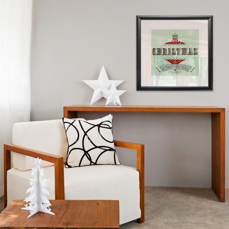 «RetroTidings», reproduction d'art textuel, H 30,5 po x l 30,5 po x P 1,5 po