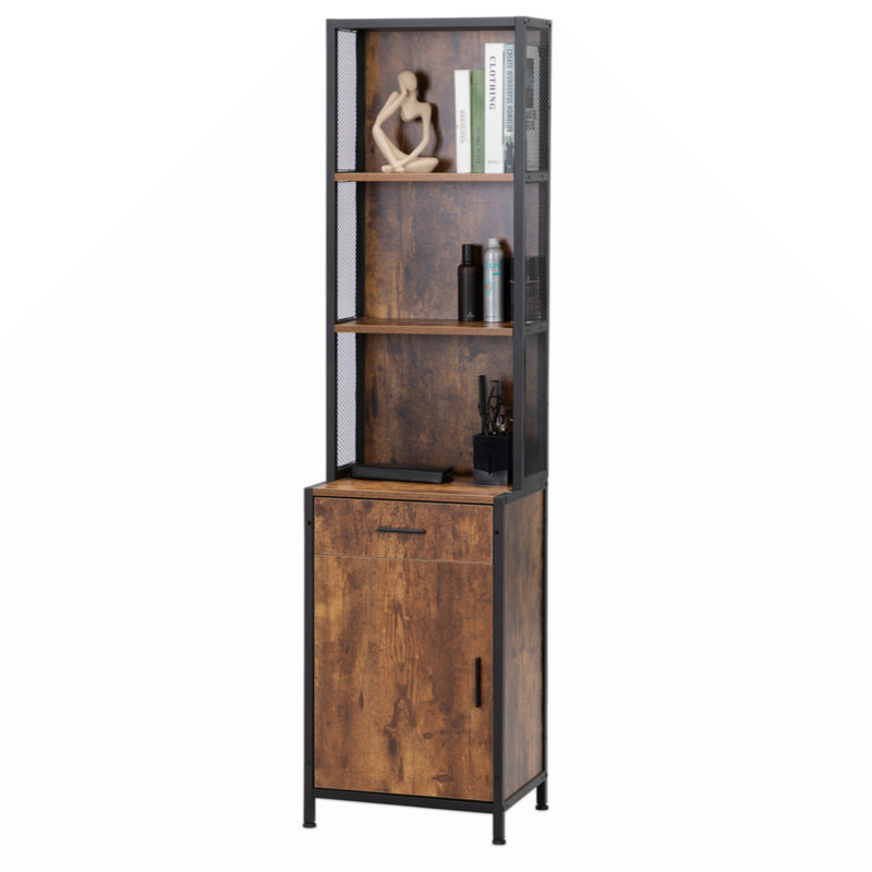Kaitlyn Salon de coiffeuse, coiffeuse avec tiroir, armoire et tablettes