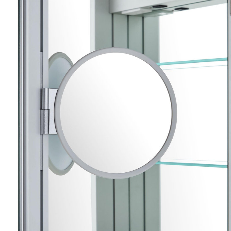 Leda 53-1/4" x 32" Lighted Frameless 3 Door Medicine Cabinet with LED Light and Wireless Speaker