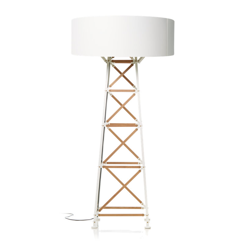 Construction Floor Lamp, Matte White, Medium