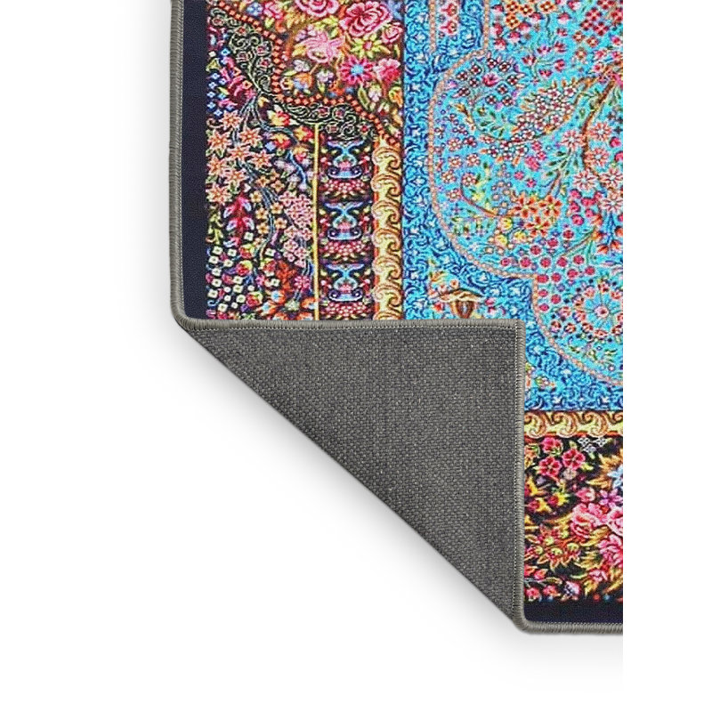 Tapis oriental bleu / rose, Rectangle 6 pi x 9 pi