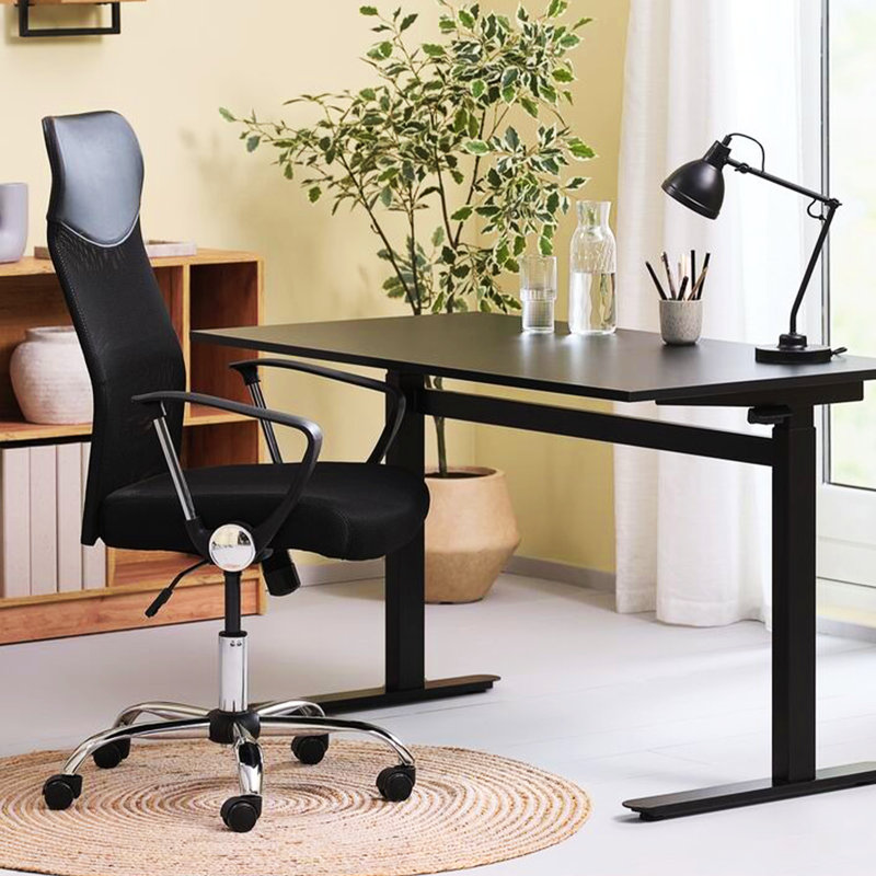 Chaise de bureau ajustable et pivotante en filet