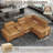 Modern Oversize 115-Inch Genuine Leather Corner Chair, Free Combination, No Tool Assembly