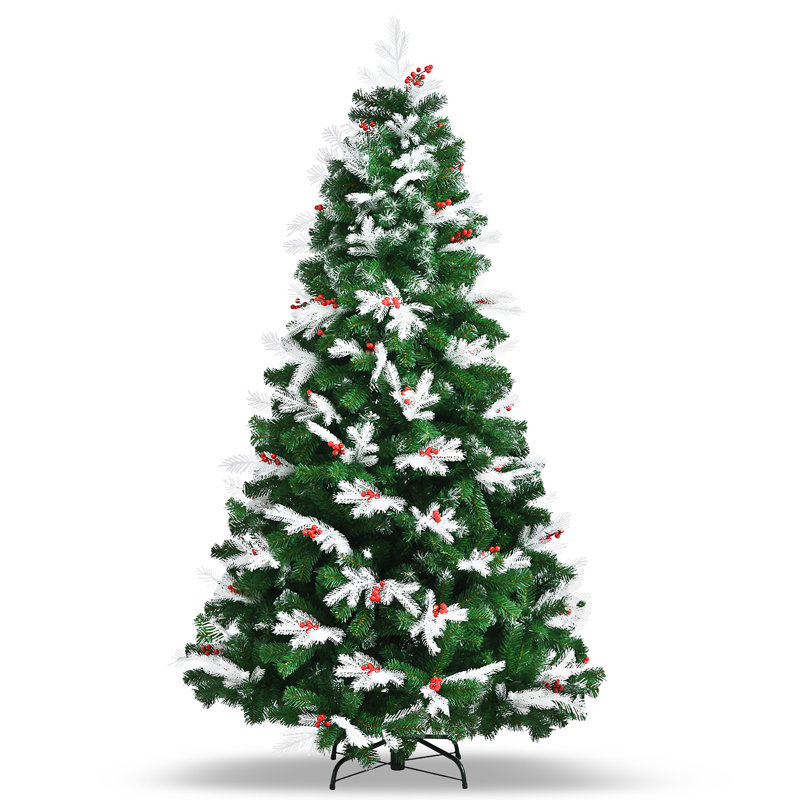 Arbre de Noël vert et blanc Cashmere, H 7 pi