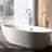 Modern Freestanding Bathtub Faucet With Hand Shower - Solid Metal, , 45.1 In. Deep Tub Filler, Bathroom Refreshment Metal Structure, Surface, 3.9 Gpm Max Flow, Product
