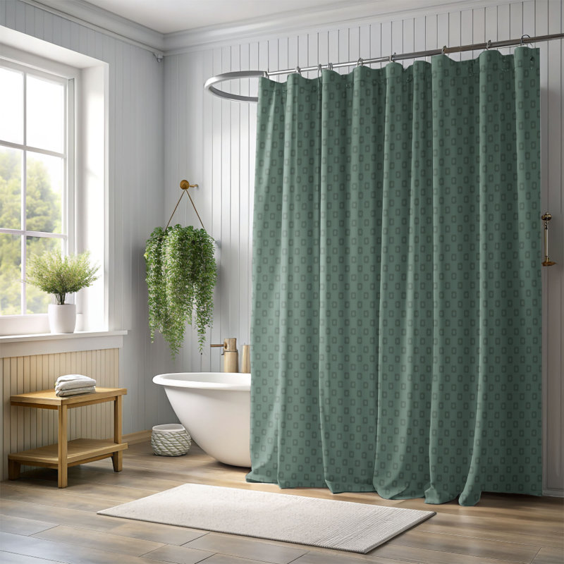 Rideau de douche Comfy Citrus - Premium, H 74 po x l 35 po, Vert