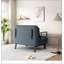 Fauteuil-lit convertible de 39 po, canapé-lit à trois volets avec dossier et coussin réglables, canapé-lit de loisirs avec structure en fer robuste pour la maison et le bureau, fauteuil-lit confortable 