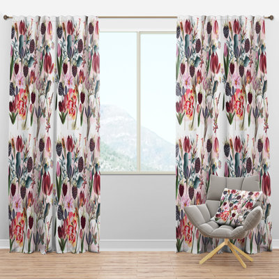 Panneau de rideau simple semi-diaphane avec passe-tringle Beautiful with Spring