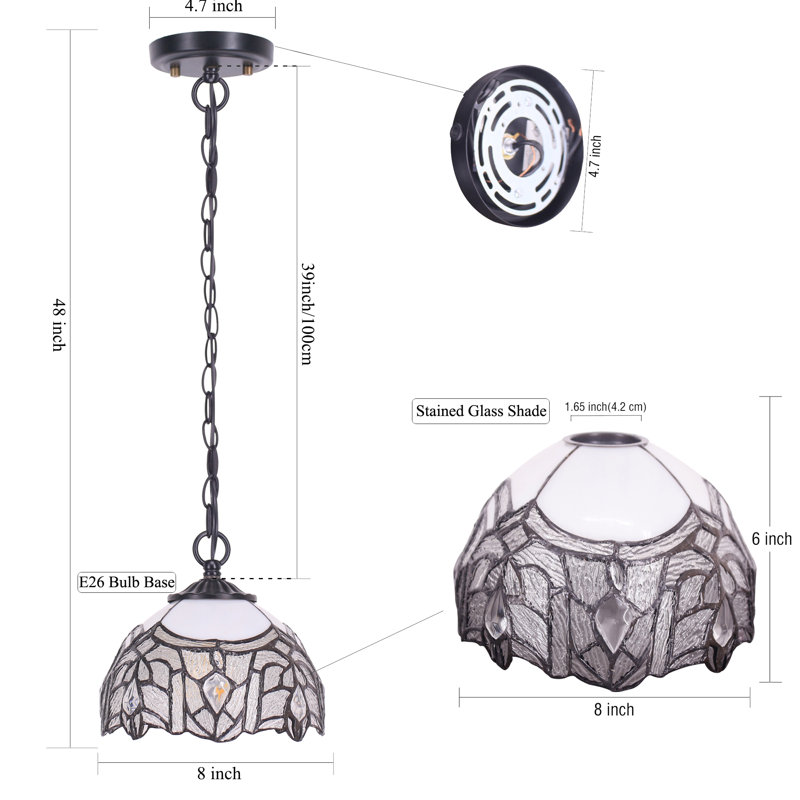 Petit luminaire suspendu Tiffany