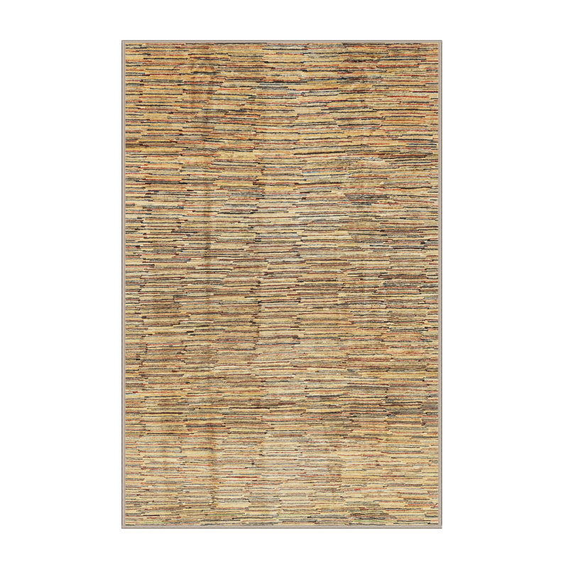 Wool Abstract Indoor Rug, Rectangle 5' x 8'