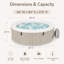 Spa gonflable pour 6 à 8 personnes, 140 jets d'air, spa de massage portatif à bulles rond 80 po, chauffage 104 ° F, panneau de commande à DEL
