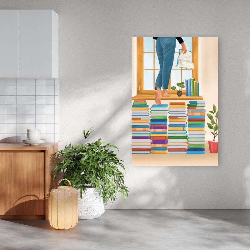 Affiche murale contemporaine « Reading To Rise », H 60 po x l 40 po
