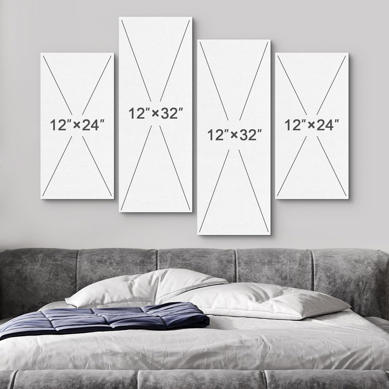 Architecture Building " Detroit Michigan City Night Skyline Architecture & Maps Cityscape Modern Art Extra Large Decor " 4 - Pieces