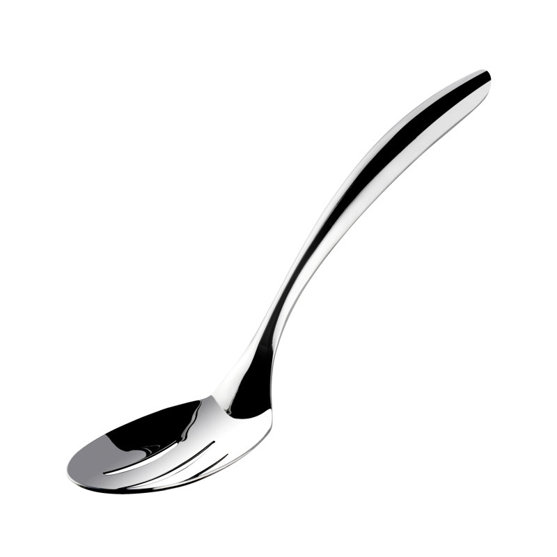 Cuisipro Tempo Slotted Spoon, For Cooking, Serving and Draining, 18/8 Stainless Steel, 13.5”, 34cm