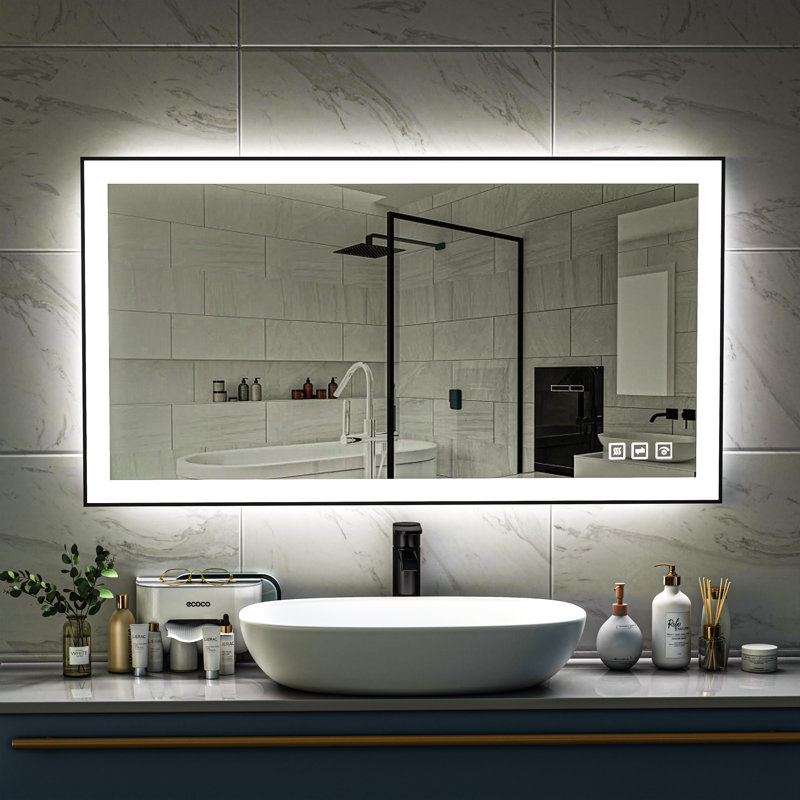 Aluminum Flat Mirror, 55" H x 30"W
