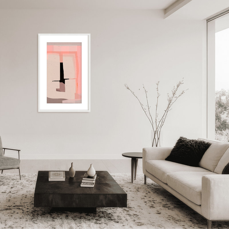 «Abstract Phase 1» par Kathrin Pienaar - Œuvre d'art encadrée sur papier, H 36 po x l 24 po, Black, Framed Print