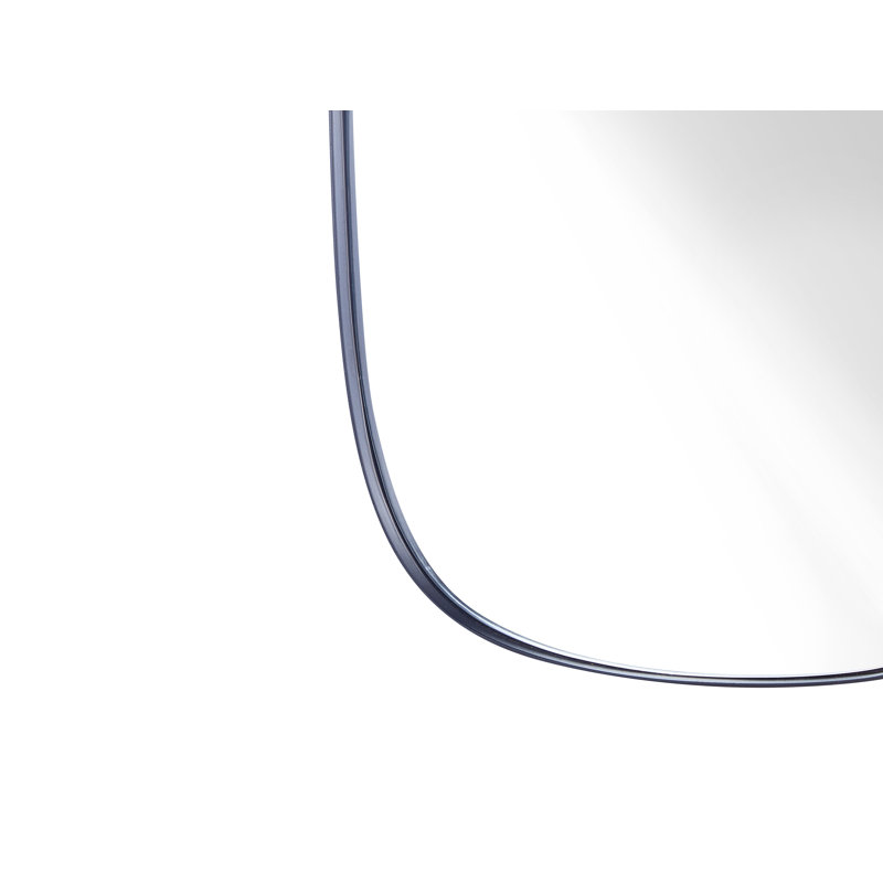 Octaviah Metal Asymmetrical Wall Mirror, Black