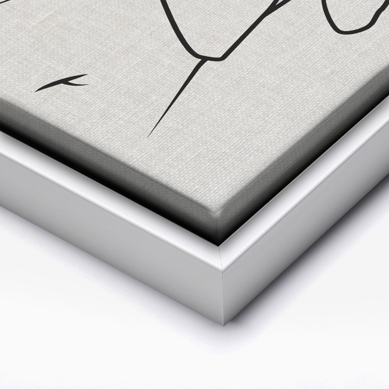 Contour de femme n ° 1, 11"H x 14"W, Canvas, White Framed
