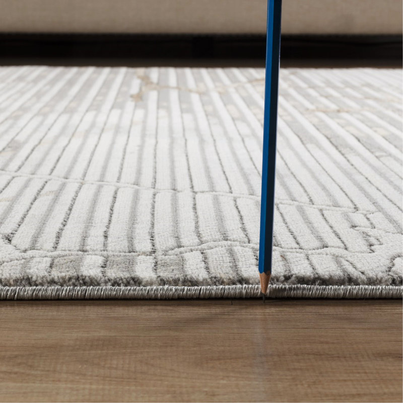 Gray Area Rug, Rectangle 5'3" x 7'3"