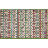 One-of-a-Kind Hand-Knotted 1960s 4'11" x 8' Wool Area Rug in Green/Red/Brown