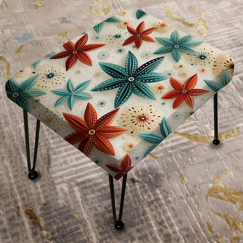 Coastal Starfish Symmetry - Repose-pieds rectangulaire Coastal