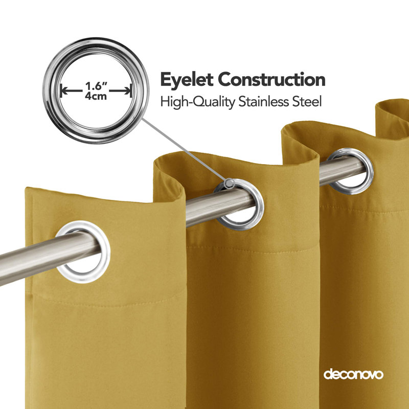 Poulter Blackout Curtain Single Panel, 52cm Width x 160cm Drop