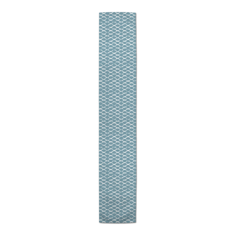 Bevereley Rectangle Polyester Table Runner, 90" x 16", Blue