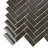 11"X 12.6" Herringbone Polished Glass Mosaic Tile-61266929